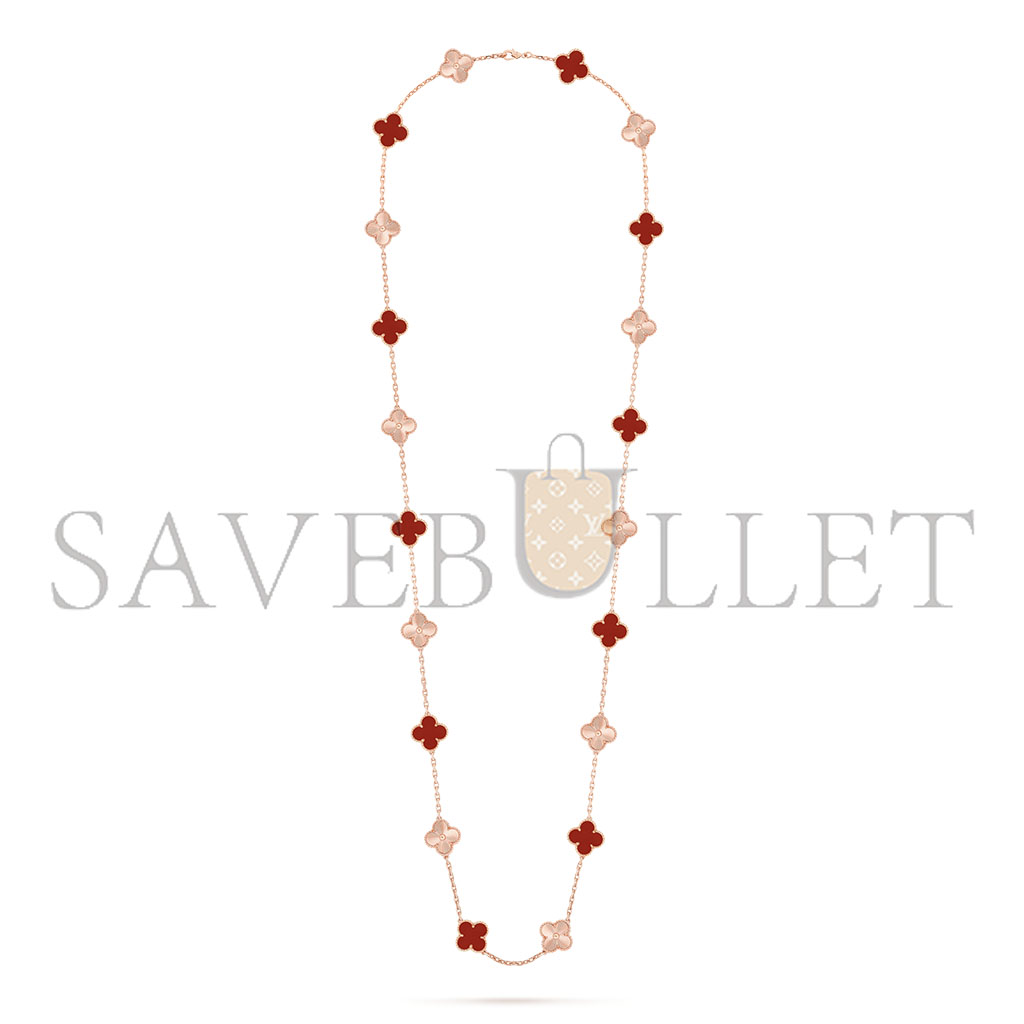 V*N CL*F arpels vintage alhambra long necklace, 20 motifs vcarp7ro00